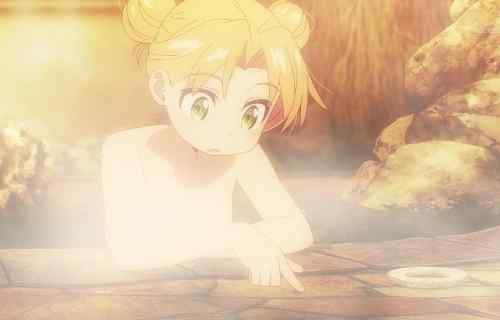 アニメ『瑠璃の宝石』13話でエロい女の子たちのえっちな丸見え温泉入浴シーン！
