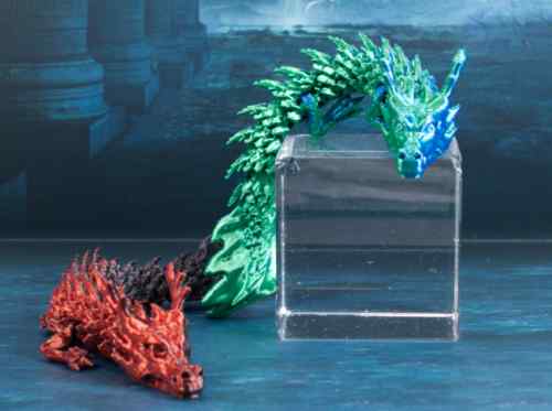 レビュー 100円ショップ 可動フィギュア ドラゴン柄