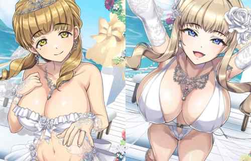 『ドルフィンウェーブ』女の子のエロいおっぱいのドスケベウェディングドレスのエロ衣装！