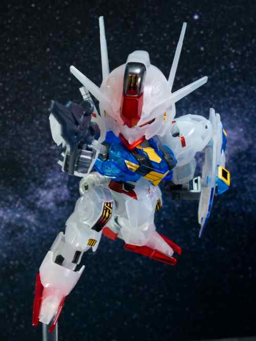 レビュー SDEX ガンダムエアリアル（クリアカラー） 完成編