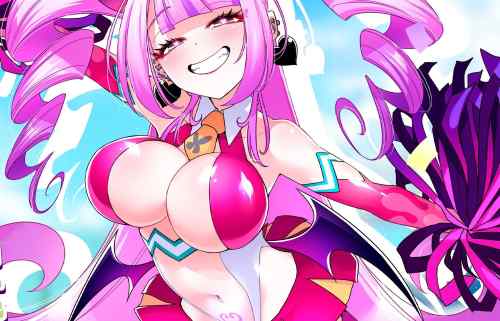  『ボンバーガール』エロすぎるムチムチおっぱいと淫紋のサキュバスチアコスのエロ衣装！