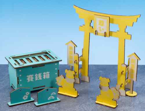 レビュー 100均ダイソー ウッドクラフト 推し賽銭箱 / 推し鳥居