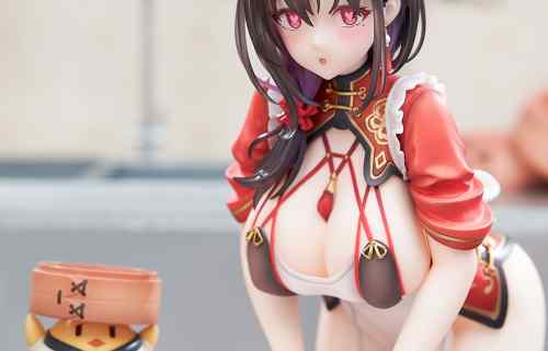 『アズールレーン』定安の丸見えすぎるドスケベチャイナ服で肉まんこねてるエロフィギュア！