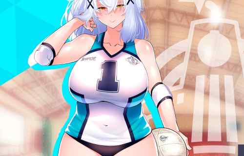 『ボンバーガール』エロすぎるムチムチバレーボール衣装でドスケベブルマのエロいお母さん