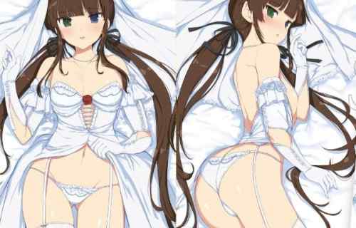 『閃乱カグラ』両備のドスケベパンツを丸見せポーズのエロウェディングドレスの抱きまくら