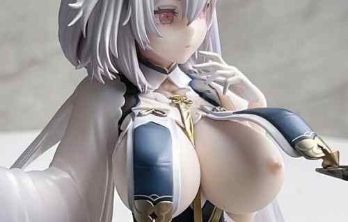 『アズールレーン』シリアスのフィギュアのおっぱいの乳暖簾をめくるとエロい乳首が丸見え！