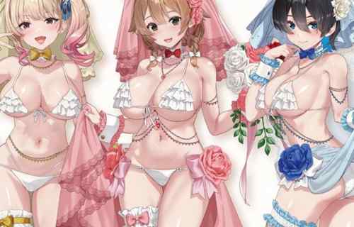 『バニーガーデン』女の子たちがエロすぎるウェディングビキニ姿のエロイラストグッズ！