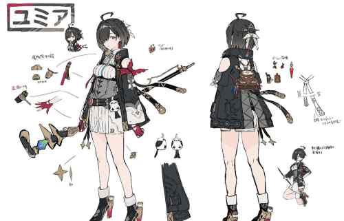 『ユミアのアトリエ』ユミアのえっちな衣装のエロい設定資料でえっちなムチムチの体！