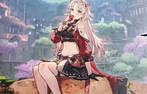 アトリエ新作『カリアのアトリエ』えっちなへそ出しムチムチ衣装のエロスパッツ主人公！