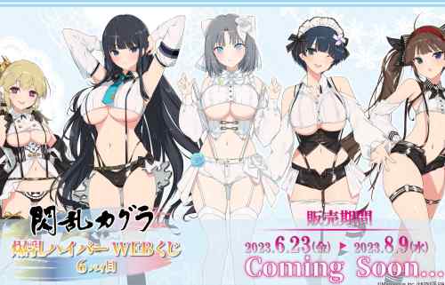 『閃乱カグラ』とんでもなくドスケベな下乳丸見えエロ衣装のエロイラストグッズのWEBくじ！