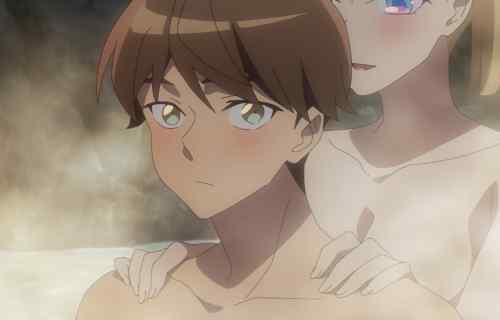 アニメ『永久のユウグレ』5話で女の子とえっちな混浴で入浴シーンのエロい裸丸見え！