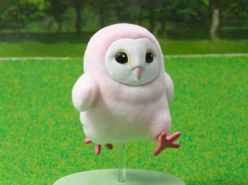 レビュー クオリア カプセルトイ 走るメンフクロウの赤ちゃん スタンドフィギュア