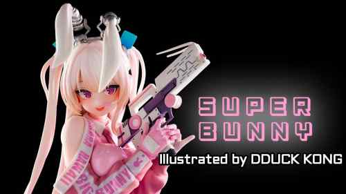 【美少女フィギュア】Hobby sakura「Super Bunny Illustrated by DDUCK KONG」【開封フィギュアレビュー】